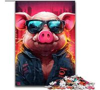 Puzzle per adulti 1000 pezzi di animali e maialini, dimensioni 26x38cm, ideali per gli innamorati, perfetti come regalo di Natale, Capodanno e San Valentino.