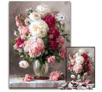 Puzzle per adulti 1000 pezzi di arte floreale in legno, regalo per uomini e donne, per tutti i giorni e per occasioni speciali, 50x75cm