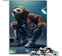 Puzzle per adulti 1000 pezzi di ballerino bradipo in cartone, sviluppa la coordinazione occhio-mano, perfetto come regalo di compleanno 1000 pezzi(26x38cm)