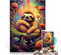 Puzzle per adulti 1000 pezzi di bradipi funghi Il puzzle tutta la famiglia per adolescenti dai 14 anni in su, 50 x 75 cm