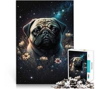 Puzzle per adulti 1000 pezzi di carlino spaziale divertente tutta la famiglia 50 x 70 cm sfida l'intelligenza cerebrale giocattolo avvincente bambini dai 14 anni in su