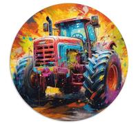 Puzzle per adulti, 1000 pezzi di carta da trattore, puzzle rotondi fai da te, decorazioni stimolanti per il cervello, regali per le vacanze 67,5x67,5 cm