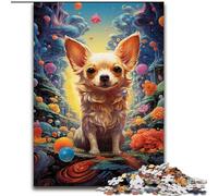 Puzzle per adulti, 1000 pezzi di Chihuahua in legno, intrattenimento rilassante, regalo di Natale perfetto e decorazione per la casa, 1000 pezzi(50x75cm)