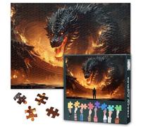 Puzzle per adulti, 1000 pezzi di drago del fuoco, puzzle impegnativo per adulti, 70 x 50 cm, puzzle per donne, decorazione della casa, regalo di compleanno (serie animali)