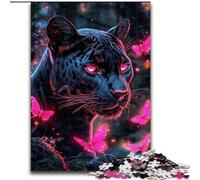 Puzzle per adulti 1000 pezzi di farfalle e pantere nere per adulti 26x38cm, rompicapo e decorazioni per la casa, regalo perfetto per le feste