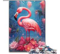 Puzzle per adulti, 1000 pezzi di fenicotteri colorati in cartone, ideali come regalo di compleanno o per le feste, giocattolo da festa, 1000 pezzi(26x38cm)