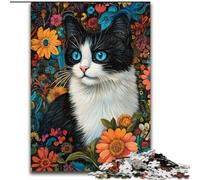 Puzzle per adulti, 1000 pezzi di fiori e gatti, puzzle per adulti, 1000 pezzi per divertirsi in famiglia, perfetti per compleanni e feste (dimensioni 26x38cm)
