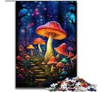Puzzle per adulti 1000 pezzi di funghi colorati in legno, giocattoli, regalo educativo, intellettuale, decomprimente, divertente, gioco per famiglie, 50x75cm, gioco interattivo per famiglie