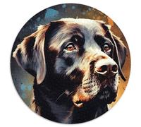 Puzzle per adulti 1000 pezzi di Labrador Dog, puzzle rotondi da 1000 pezzi per adulti, perfetti per decorazioni per la casa, compleanni, feste e regali (67,5x67,5cm)