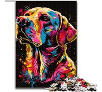 Puzzle per adulti 1000 pezzi di Labrador Retriever Dog Art Puzzle in cartone, sviluppa la coordinazione occhio-mano, perfetti come regali di compleanno 1000 pezzi(26x38cm)