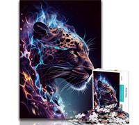 Puzzle per adulti 1000 pezzi di leopardo elettrizzante 1000 pezzi per adulti giochi di attività per famiglie stimolanti giocattolo fai da te per regali di decorazione da parete per la casa 38x26cm