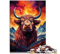 Puzzle per adulti, 1000 pezzi di mucca fai da te, puzzle giocattolo, ogni pezzo è unico, gioco familiare stimolante e divertente, adatto per adolescenti di 14 anni e oltre 50 x 70 cm