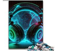 Puzzle per adulti, 1000 pezzi di musica dal vivo al neon in cartone, rompicapo fai da te impegnativo, gioco interattivo per famiglie, 1000 pezzi(26x38cm)