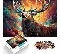 Puzzle per adulti 1000 pezzi di puzzle di cervo regali 26x38 cm. Aiuta il cervello ad allenare i giocattoli avvincenti e promuovere la pazienza