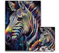 Puzzle per adulti, 1000 pezzi di puzzle in cartone colorato a forma di zebra, interessanti per ridurre lo stress, idee regalo per 14+ anni, 26x38cm