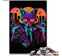 Puzzle per adulti 1000 pezzi di Red Fox Torcher Gangster Jigsaw Puzzle in legno, regalo di Natale, ideale per ufficio, camera da letto, soggiorno, 1000 pezzi(50x75cm)