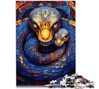 Puzzle per adulti 1000 pezzi di serpente artificiale colorato puzzle difficile sfida per l'intelligenza del cervello giocattolo avvincente 26 x 38 cm