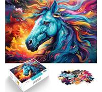 Puzzle per adulti 1000 pezzi di simpatico cavallo il puzzle 26 x 38 cm sfida per l'intelligenza cerebrale giocattolo avvincente per bambini dai 14 anni in su