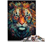 Puzzle per adulti 1000 pezzi di tigre esotica selvaggia difficile e impegnativo Sfida per l'intelligenza del cervello giocattolo che crea dipendenza 26 x 38 cm