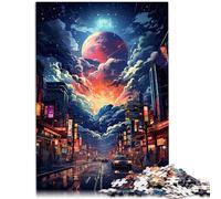 Puzzle per adulti 1000 pezzi di una competizione Tokyo Neon Hand Speed per la decorazione della casa per adolescenti dai 14 anni in su, 26 x 38 cm