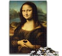 Puzzle per adulti 1000 pezzi Difficile Astratto Monna Lisa Aiuta il cervello a esercitare Giocattoli avvincenti per coltivare la pazienza Adatto per coppie 26x38cm