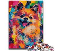 Puzzle per adulti 1000 pezzi Difficile cane Pomerania 1000 pezzi per adolescenti, antistress per ammazzare il tempo durante le vacanze, migliora l'amore tra coppie (26x38cm)