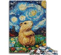 Puzzle per adulti 1000 pezzi Difficile cielo notturno Capibara 1000 pezzi per adolescenti, antistress per ammazzare il tempo durante le vacanze, migliora l'amore tra coppie (50x75cm)