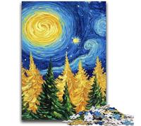 Puzzle per adulti 1000 pezzi Difficile Cielo notturno Foresta per età 14 anni e oltre Bellissimo gioco di design Bellissimo gioco di design Ottimo regalo 26x38cm