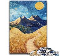 Puzzle per adulti 1000 pezzi Difficile dipinto di montagna di Van Gogh per età 14+ Giochi educativi per adulti e adolescenti Opera d'arte regalo 50x75cm