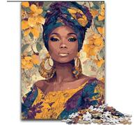 Puzzle per adulti 1000 pezzi Difficile donna africana Aiuta il cervello a esercitare Giocattoli avvincenti per coltivare la pazienza Interazione genitore-figlio (dimensioni 50x75cm)