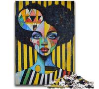 Puzzle per adulti 1000 pezzi Difficile donna africana Dipinto a olio per età 14 anni e oltre Bellissimo gioco di design Bellissimo gioco di design Ottimo regalo 50x75cm