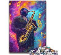 Puzzle per adulti 1000 pezzi Difficile esibizione di sassofono 1000 pezzi per adolescenti, antistress per ammazzare il tempo durante le vacanze, per migliorare l'amore tra coppie (26x38cm)