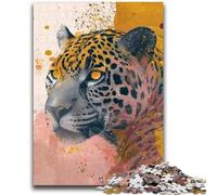 Puzzle per adulti 1000 pezzi, difficile, motivo leopardo, 1000 pezzi per adolescenti, antistress, per ammazzare il tempo durante le vacanze, per migliorare l'amore tra coppie (50x75cm)