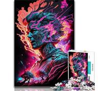 Puzzle per adulti 1000 pezzi Difficile Neon Umano che brucia 1000 pezzi per adulti, antistress, vacanza, ammazza il tempo, interazione genitore-figlio (dimensioni 75x50cm)