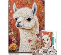 Puzzle per adulti 1000 pezzi difficili Alpaca Art, antistress sfida difficile ogni pezzo è unico - gioco divertente per famiglie impegnativo 38x26cm