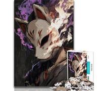 Puzzle per adulti 1000 pezzi difficili Anime Volpe Maschera Ragazzo, difficile da completare ma divertente e umoristico regalo di compleanno, regali, arte murale (38x26cm)