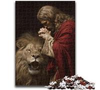 Puzzle per adulti 1000 pezzi difficili arte di Gesù, gioco giocattoli ogni pezzo è unico - gioco divertente per famiglie impegnativo per età 14 26X38CM