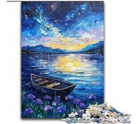 Puzzle per adulti 1000 pezzi difficili Aurora boreale, giocattoli educativi per l'apprendimento, giochi per famiglie, regali e compleanni unici (dimensioni 50x75cm)