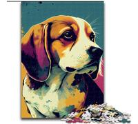 Puzzle per adulti 1000 pezzi difficili Beagle Pop Art Dog, per 14+ anni, per divertimento in famiglia e serate di gioco, collezione di artisti, belle arti (dimensioni 26x38cm)