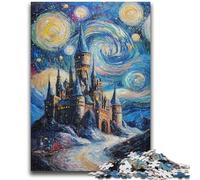 Puzzle per adulti 1000 pezzi difficili Castello sotto le stelle Puzzle per adolescenti, antistress Sfida difficile Regali di Babbo Natale segreto (26x38cm)