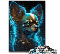 Puzzle per adulti 1000 pezzi difficili Chihuahua cane antistress sfida difficile affare come regalo per tutta la famiglia 50x75cm
