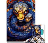Puzzle per adulti 1000 pezzi difficili colorati serpente arte 1000 pezzi per adulti, antistress vacanza ammazzare il tempo interazione genitore-figlio (dimensioni 38x26cm)