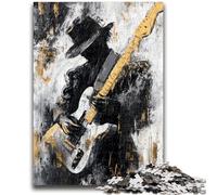 Puzzle per adulti 1000 pezzi difficili da suonare la chitarra, dipinto a olio, antistress, sfida difficile, decorazioni e regali unici, 50x75cm