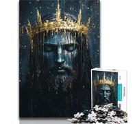 Puzzle per adulti 1000 pezzi difficili di Gesù puzzle per adulti antistress sfida difficile regali di Babbo Natale segreto 26x38cm