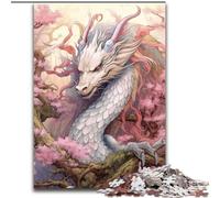 Puzzle per adulti 1000 pezzi difficili drago giapponese ciliegia, giocattolo educativo intellettuale decomprimente regalo di compleanno, regali (dimensioni 50x75cm)