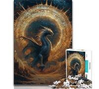 Puzzle per adulti 1000 pezzi difficili fantasy drago mago, aiuta il cervello a esercitare giocattoli avvincenti per coltivare la pazienza decorazione perfetta 38x26cm