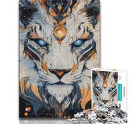 Puzzle per adulti 1000 pezzi difficili Fantasy Tiger, gioco stimolante e gioco per famiglie con poster abbinato e foglio di quiz 38x26cm