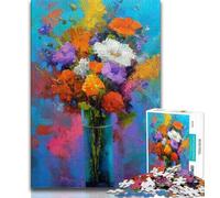 Puzzle per adulti 1000 pezzi difficili Fiori in un vaso Dipinti Puzzle per adulti Antistress Sfida difficile Regali di Babbo Natale segreto 75x50cm