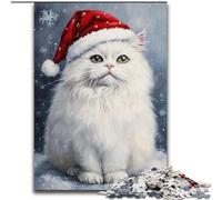 Puzzle per adulti 1000 pezzi difficili Gatto bianco di Natale, per 14+ anni Gioco impegnativo come regalo per tutta la famiglia e gli amici (dimensioni 26x38cm)