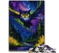 Puzzle per adulti 1000 pezzi difficili Gufo magico aiuta il cervello a esercitare giocattoli avvincenti per coltivare la pazienza adatti alle coppie 26x38cm